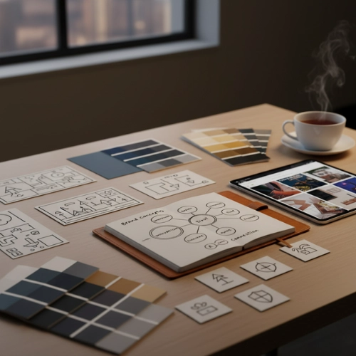 Creative Brand Design Workspace Layout