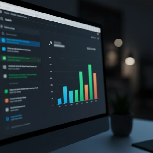 Data Analytics Dashboard On Screen