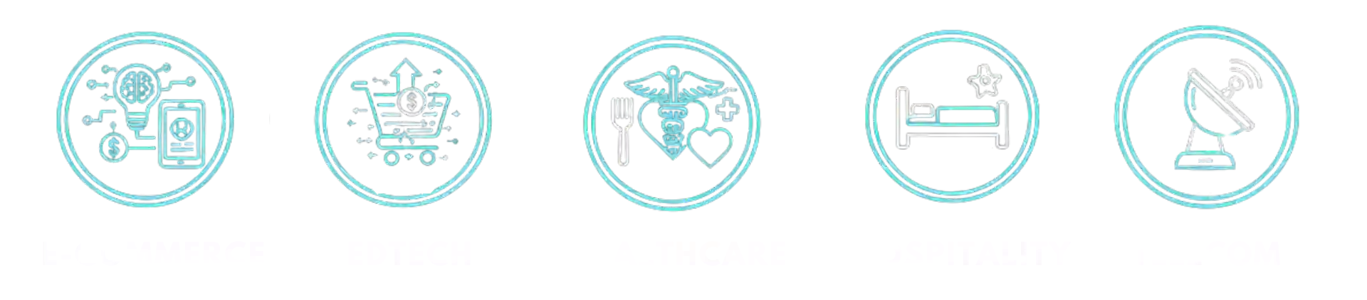 Five Industry Sector Icons Set