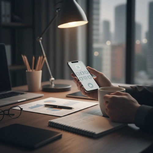 Late Night Desk Workspace