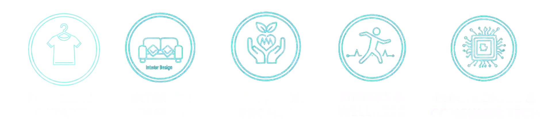 Minimalist Cyan Industry Icon Set