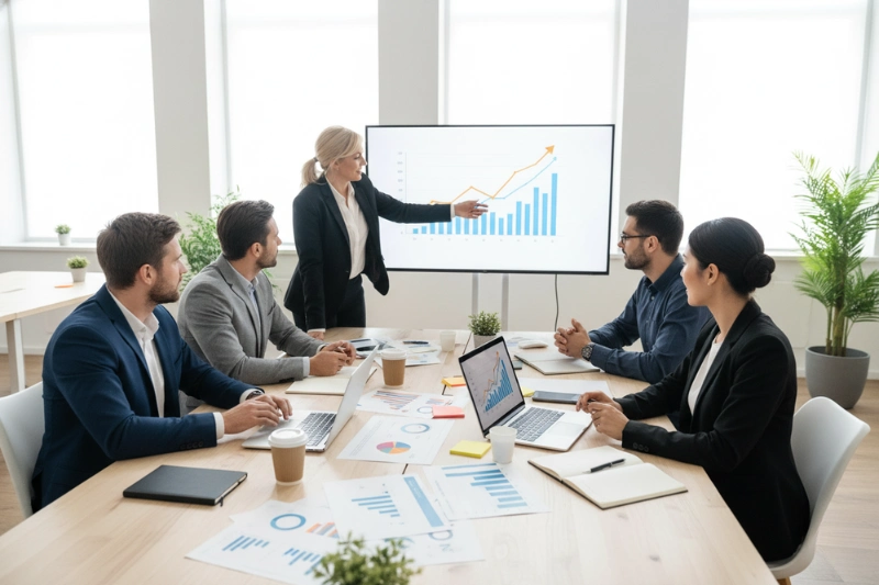 Professional Business Team Meeting Presentation