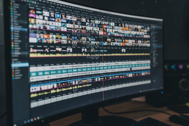 Professional Video Editing Software Interface