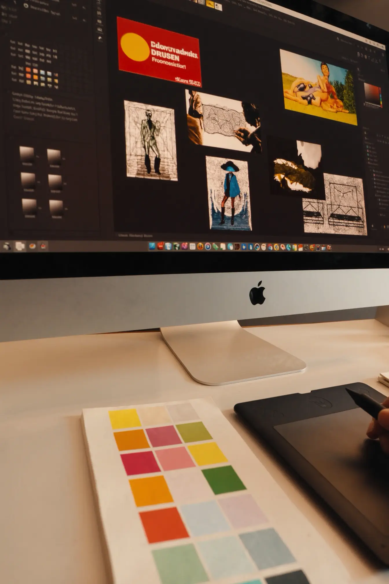 Sunlit Graphic Design Studio Workspace