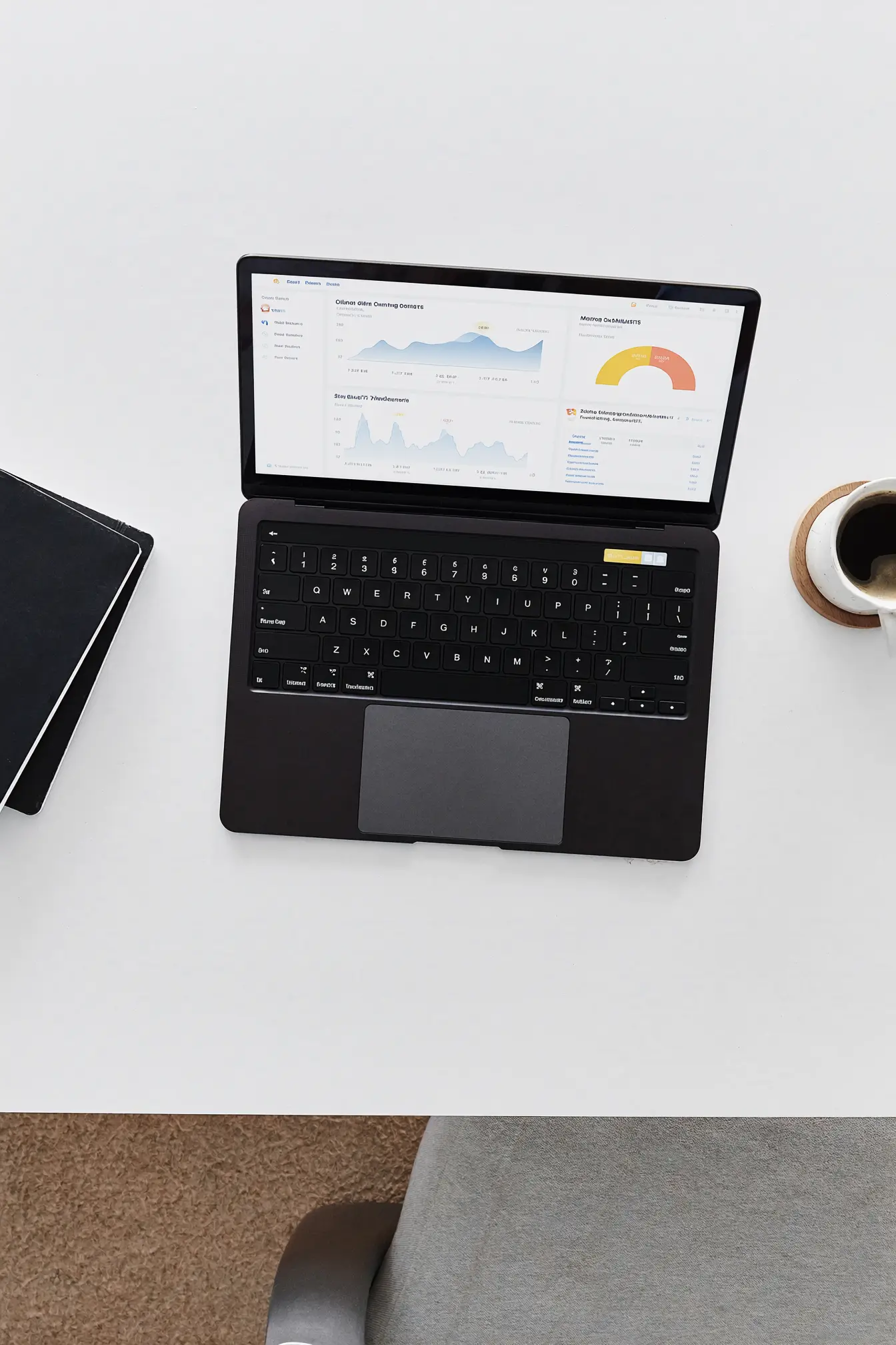 Top-down View Of Digital Workspace