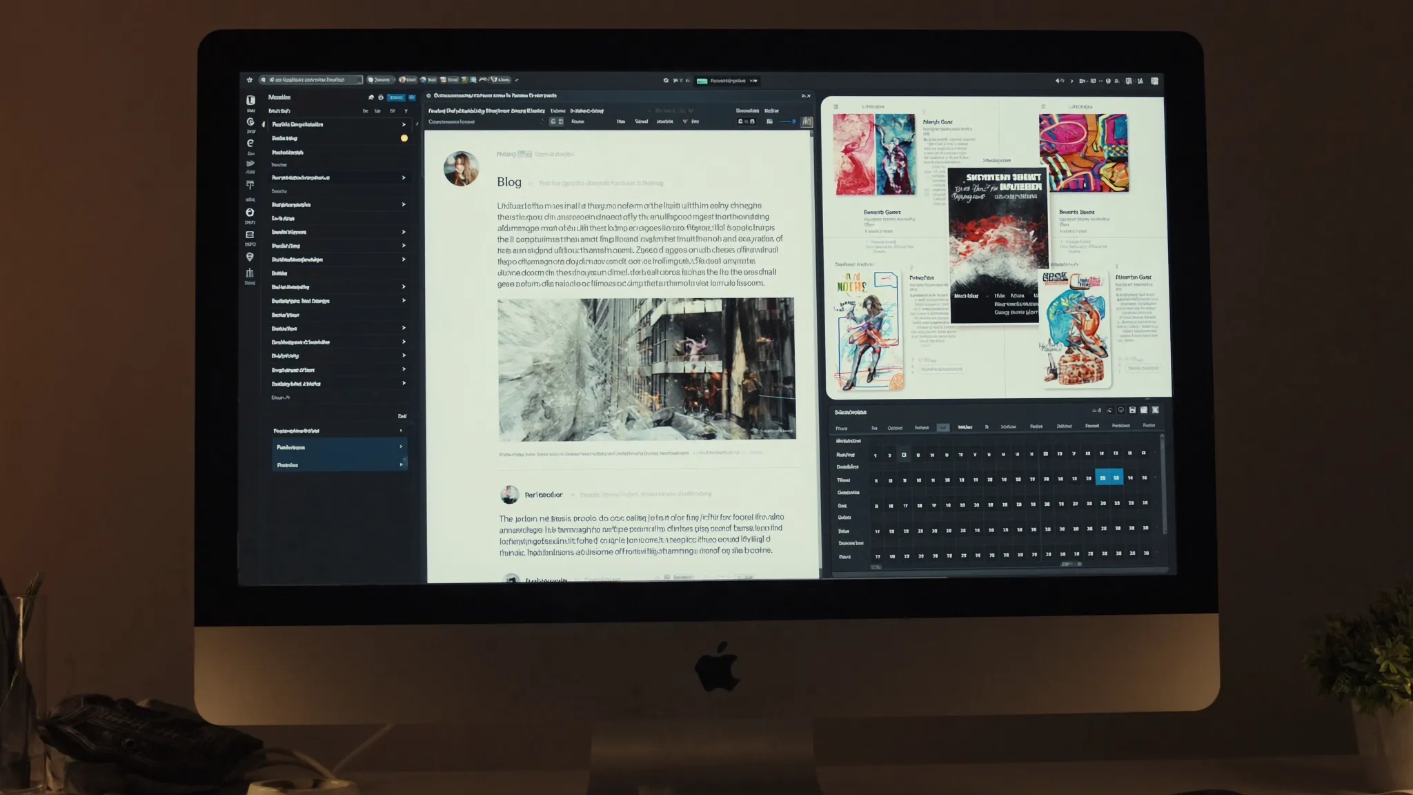 Content creation workspace
