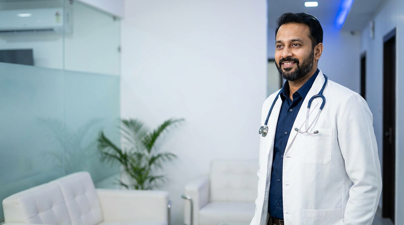 Doctor in a modern clinic