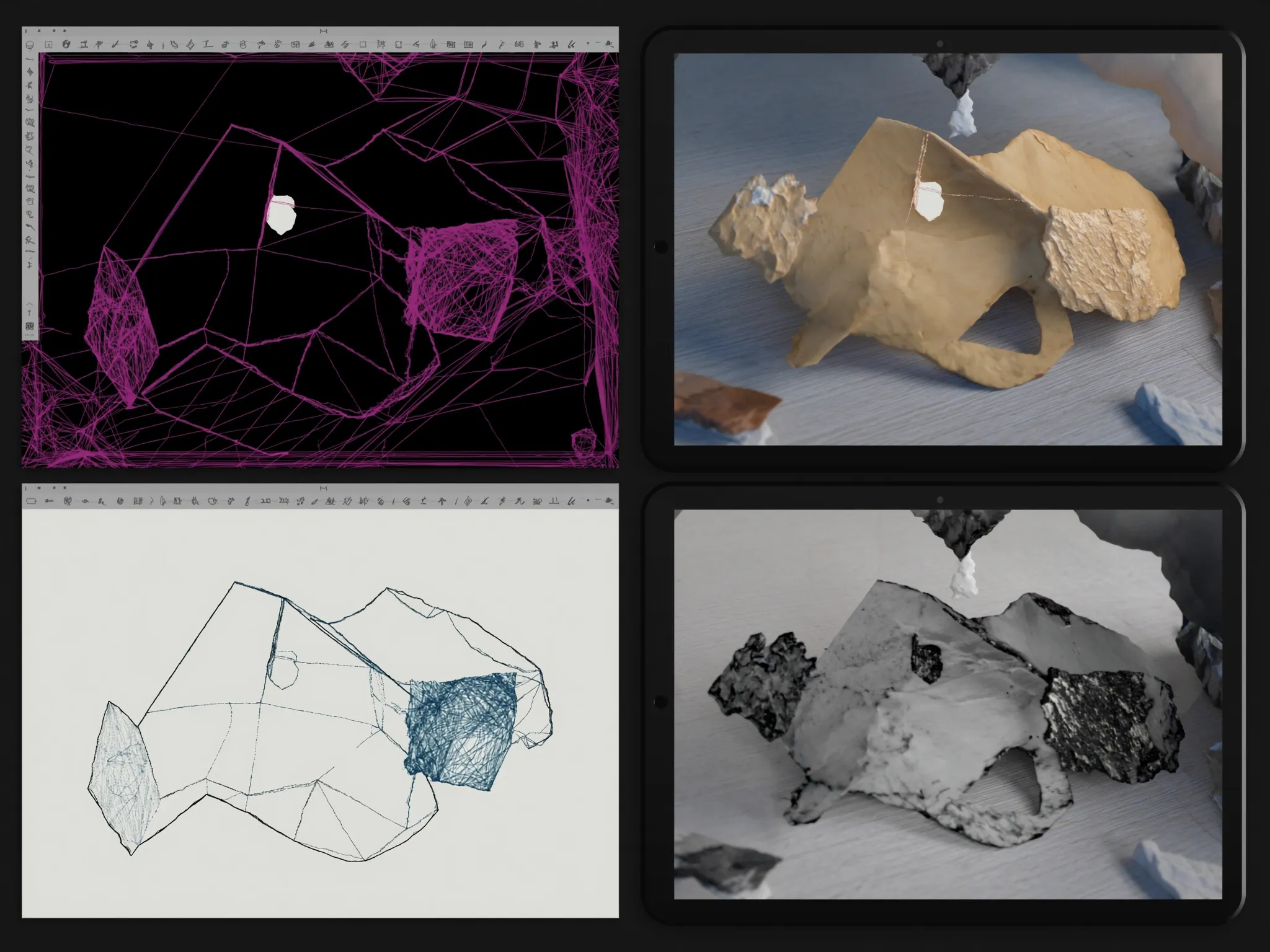 UX tablet prototyping and high-fidelity wireframes