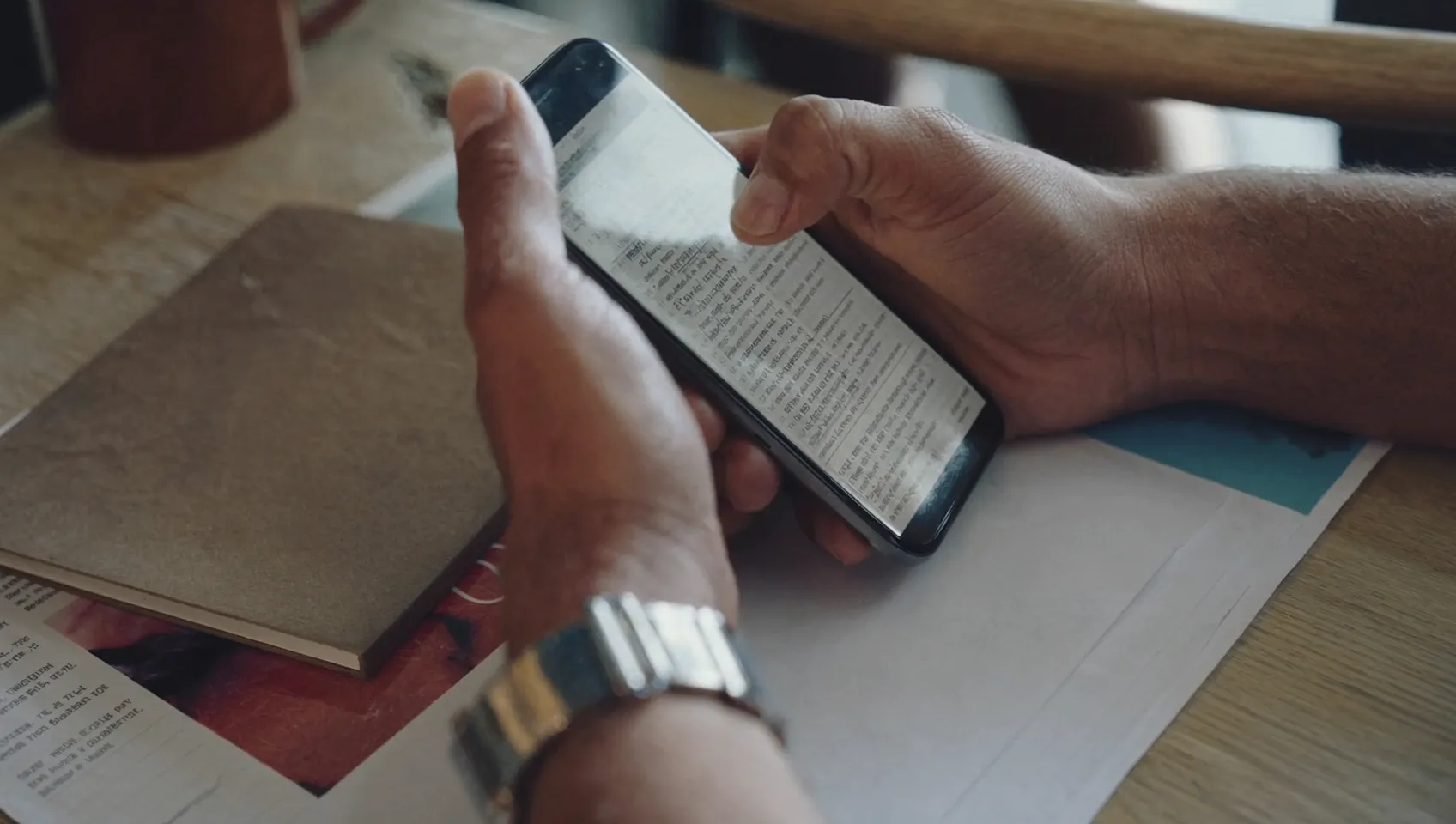Small business owner brainstorming social media content ideas in a notes app on a phone