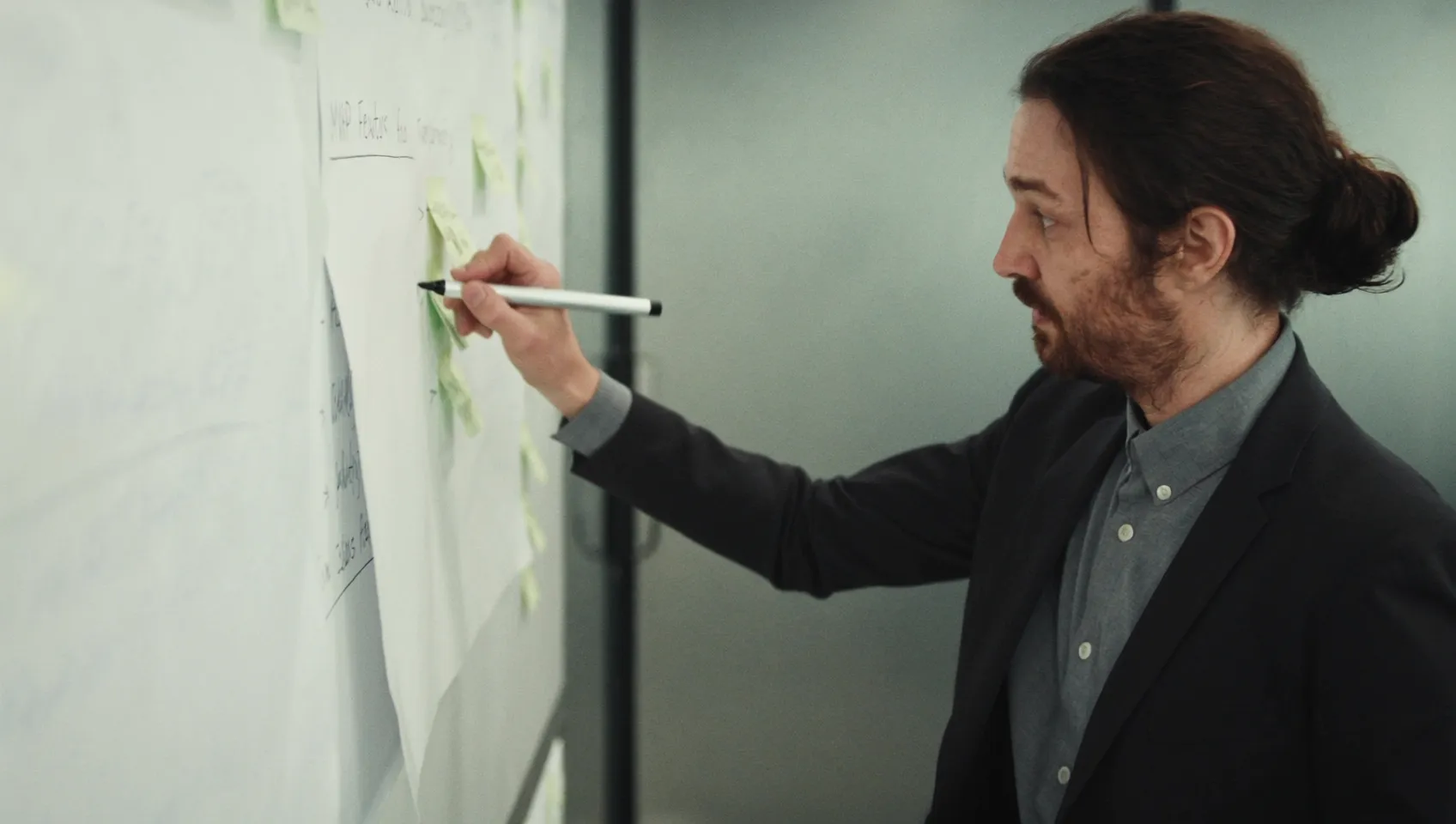 Startup founder mapping MVP scope and priorities before development begins