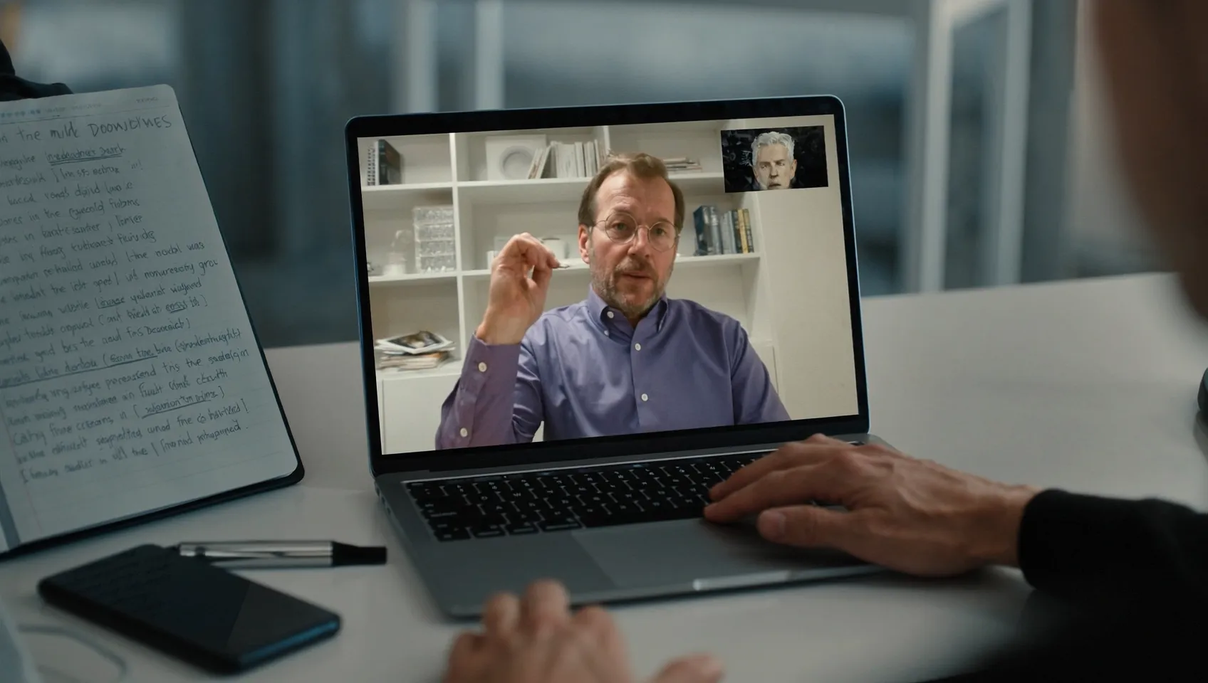 Founder interviewing a software development partner during a vetting call