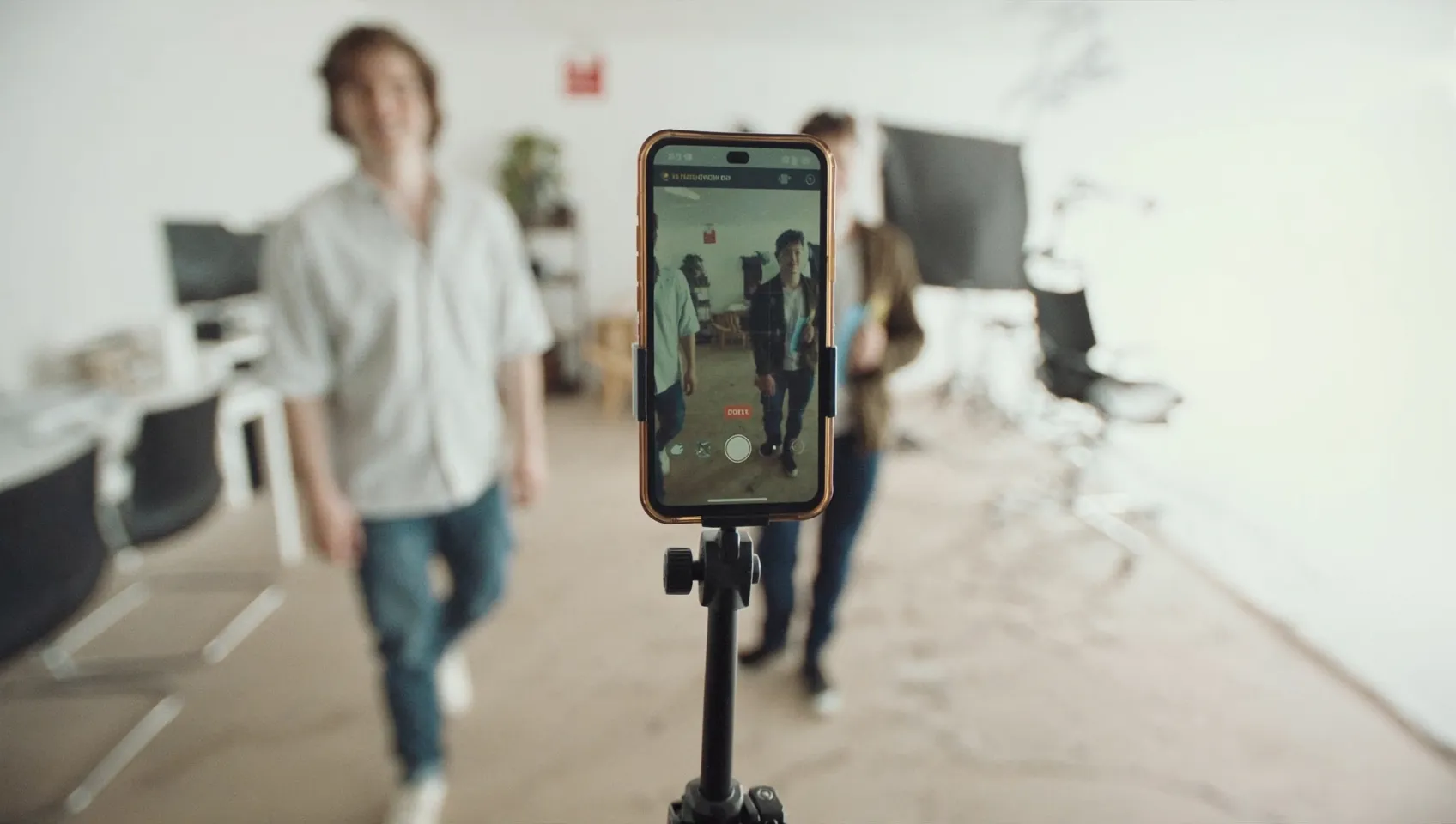Recording short vertical clips no longer needs a studio, a phone on a small tripod does the job for most brand content today